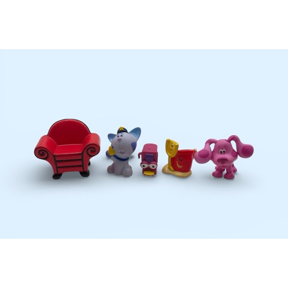 Vintage Blues Clues Lot 3" RED THINKING CHAIR plastic pvc toy REPLACEMENT